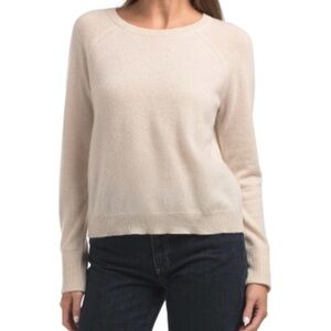 White + Warren  Essential Cream Cashmere Sweater size M